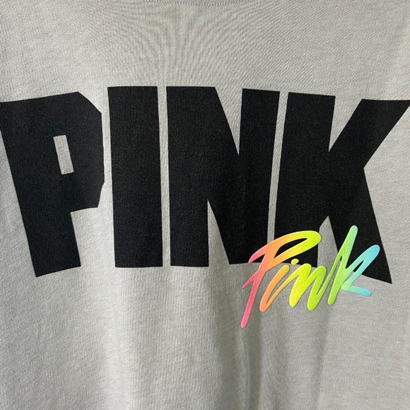 Victoria's Secret PINK Off the Shoulder Sweatshirt NWOT Women's Size Small - Picture 2 of 11